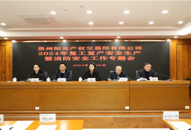 開足馬力 全力以“復” ——貴州陽光產(chǎn)權(quán)交易所召開2024年復工復產(chǎn)安全生產(chǎn)暨消防安全工作專題會