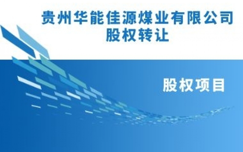 預(yù)披露貴州華能佳源煤業(yè)有限公司股權(quán)轉(zhuǎn)讓